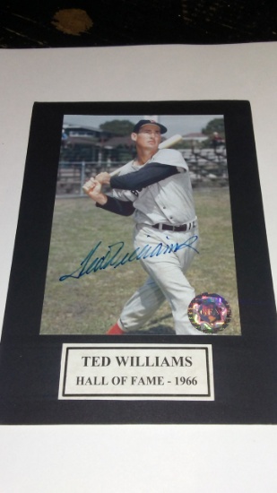 TED WILLIAMS AUTOGRAPHED 3X5 PHOTO