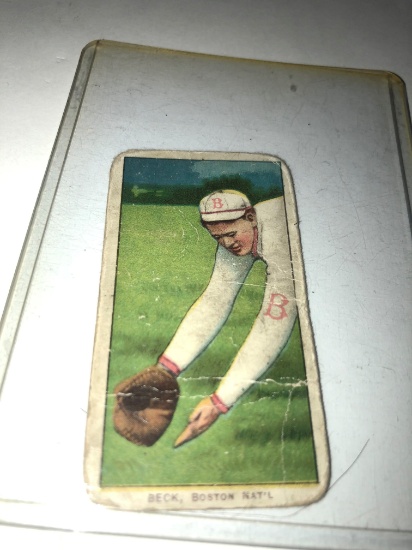 1910 T206 Baseball Fred Beck Sovereign Back