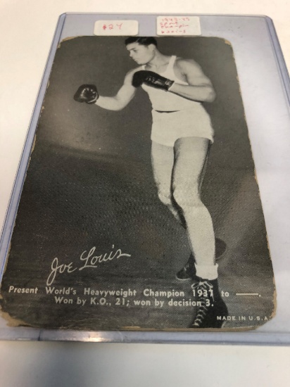 1940 Sports Champions Boxing Exhibit Card Joe Louis