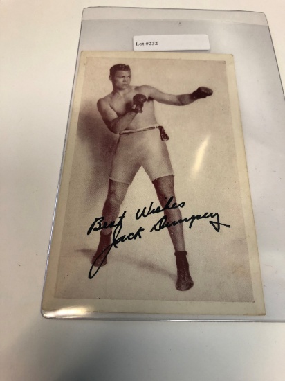 1940's Boxing Jack Dempsey Nyc Restaurant Postcard Rare