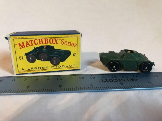 Matchbox Lesney Series 61 Army Scout Car w/box
