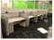 4 station medium wall cubicle system