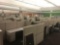 7 station Allsteel cubicle system with 8ft x 12ft manager station and six workstations