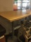 Square raised dining tables with chairs