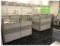3 station privacy wall cubicle system