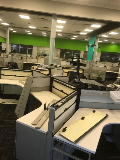 9 desk cubicle system
