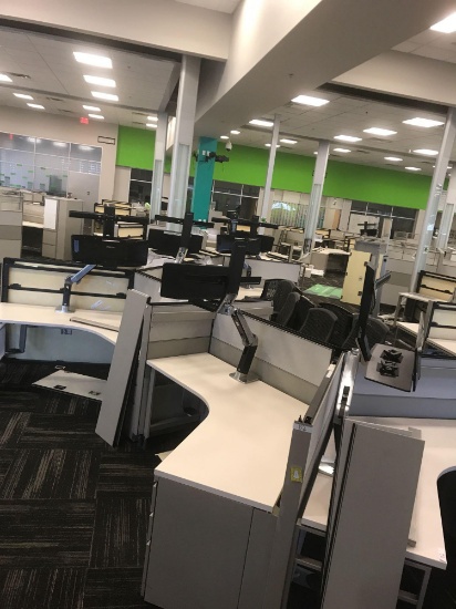 9 desk cubicle system