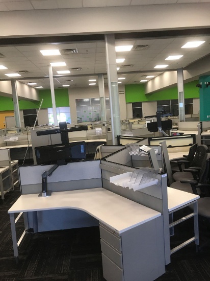 6 desk cubicle system