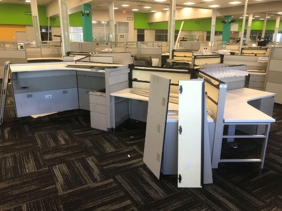 9 desk cubicle system