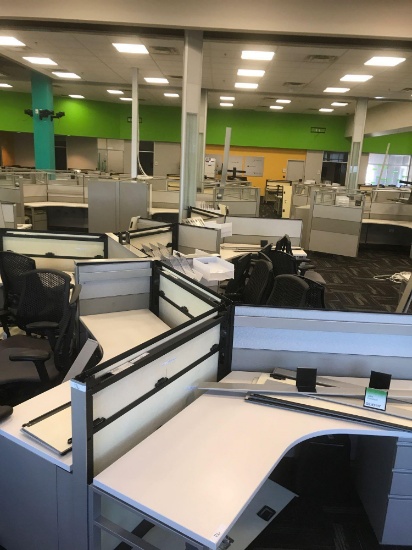 9 desk cubicle system