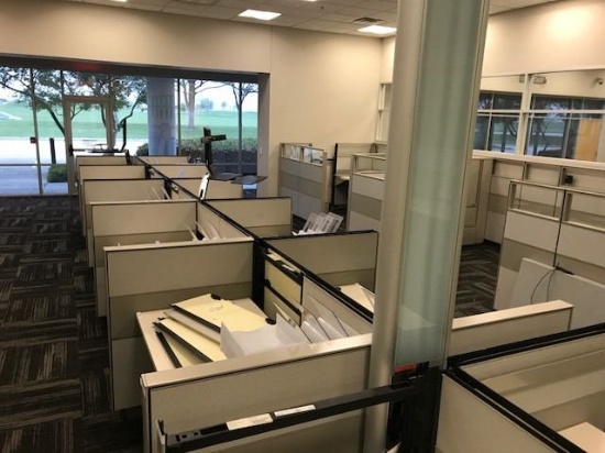 10 station medium height cubicle system