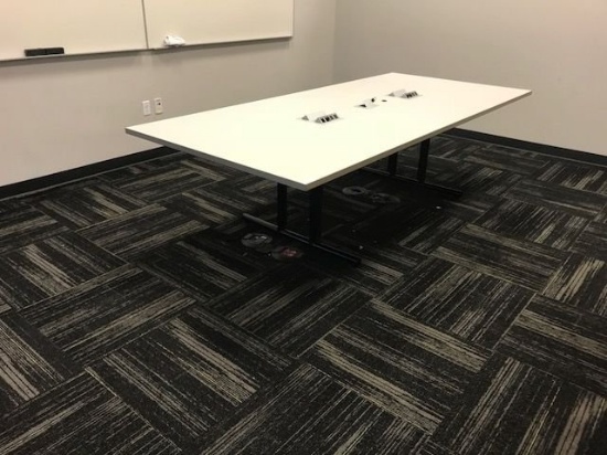 108 in x 48 in conference table system with 8 chairs and 72 in credenza