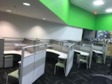 4 desk privacy height linear cubicle system