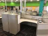 5 desk privacy height rectangular cubicle system
