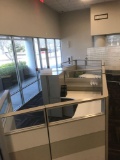 2 desk privacy height cubicle system