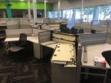 9 desk cubicle system