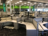 9 desk cubicle system