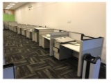 Nine station medium height cubicle system