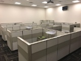 8 station medium height cubicle system