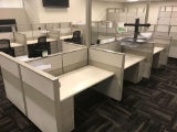 6 desk medium wall cubicle system