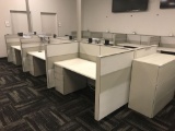 6 desk medium wall cubicle system