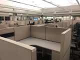 10 workstation and 2 manager station Allsteel cubicle system