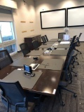 Solid Wood Conference Table System with Credenza and Accent Furniture.