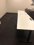Qty of 4 meeting tables and credenza