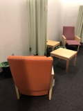 Qty of 2 commercial recliner chairs and end tables