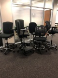 Qty of drafting height office chairs