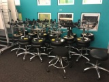 Qty of 32 rolling stools