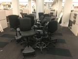 Qty of drafting height office chairs