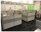 3 station privacy wall cubicle system