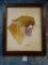 Framed Mountain Lion Painting