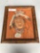 Vintage Framed Native American Indian Leatherwork Art