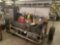 Workbench with tool chests, lighting system and parts