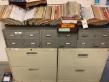Lot of (3) Metal Card Filing Cabinets