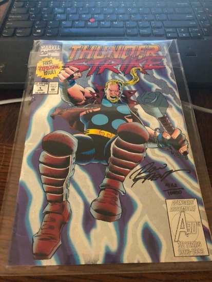 Signed Thunder Strike #1 Comic book with COA