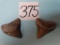 Pair of Charcoles Megalodon Teeth