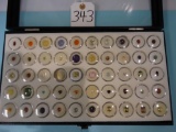 (50) Rare Quality Gemstones with Display Case