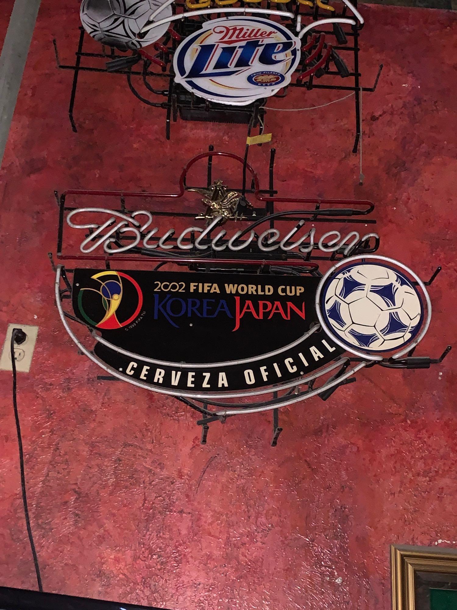 Budweiser 2002 World Cup Spanish Neon Bar Sign | Proxibid