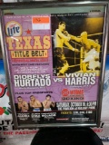 Framed Texas Title Belt Boxing Promotional Poster