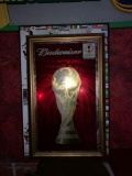 Official 2002 World Cup Budweiser Promotional Bar Artwork In Frame