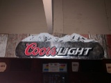 Steel Coors Light Bar Sign