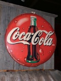 Vintage Mexican Coca Cola Steel Advertisement