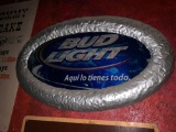 Bud Light Steel Wall Bar Sign