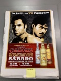 Unopened case of De La Hoya-Pacquiao Dec 2008 Cazadores Promotional Posters