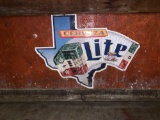 Miller Lite Cerveza Lite Texas Steel Bar Sign