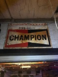Vintage Champion Spark Plug Metal Sign