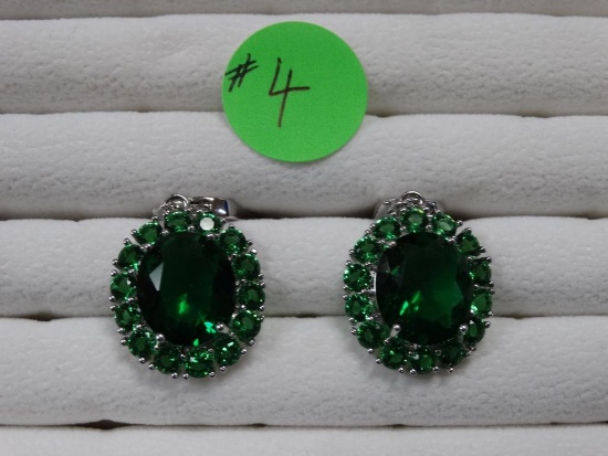 Elegant Green Emerald (special occasion dress Earrings)